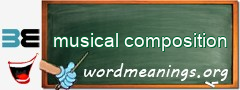 WordMeaning blackboard for musical composition